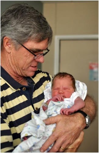 Pappy with Piper Pappy holding Piper